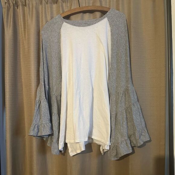 FREE PEOPLE No Crying in Baseball Tee with Bell Sleeves - Picture 3 of 7